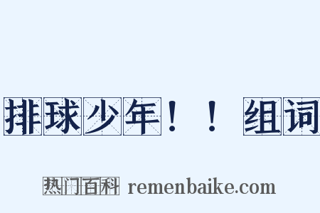 排球少年！！组词是什么意思的图片